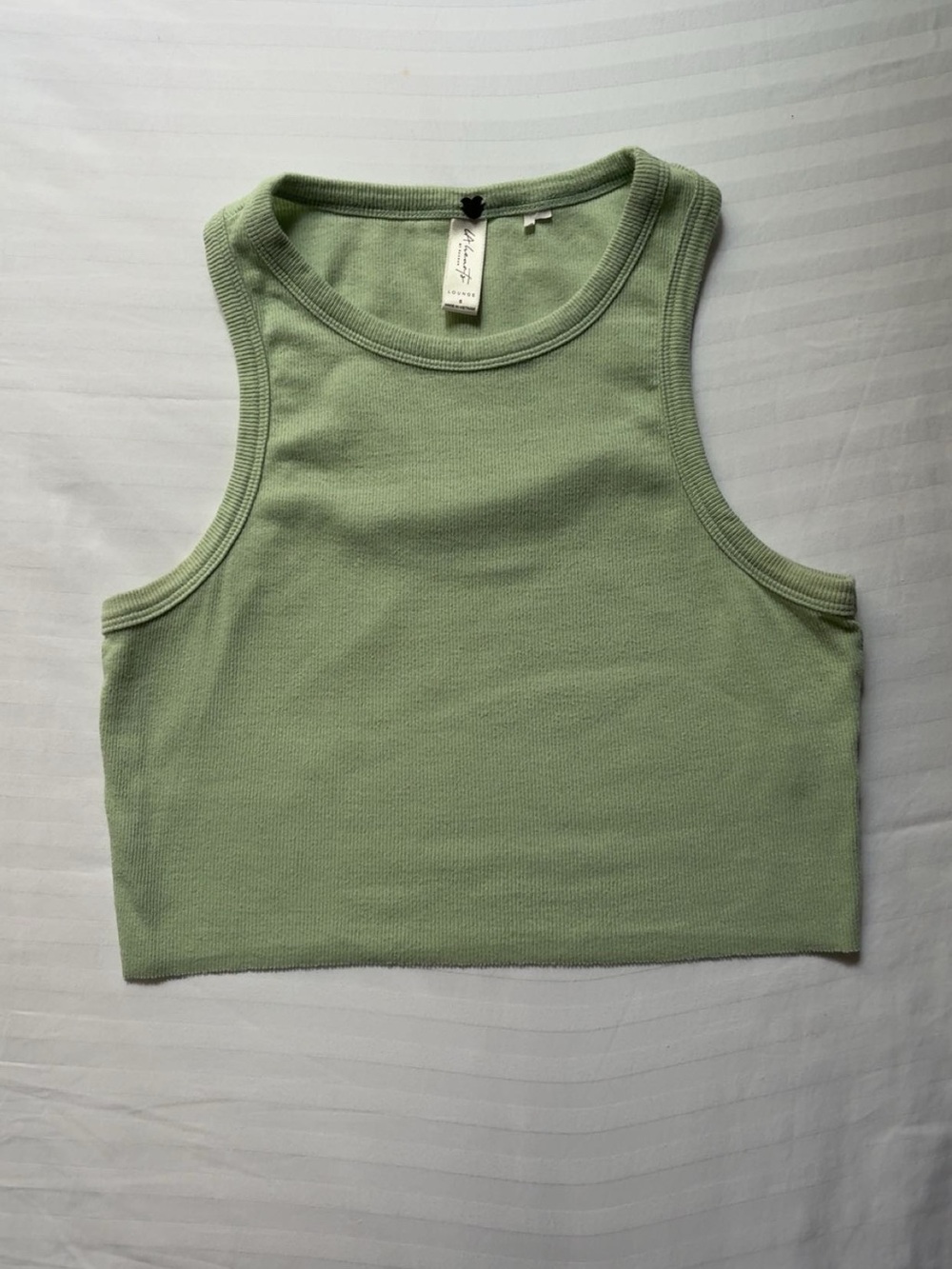 Madewell Pale Sage Ribbed Crop Tank